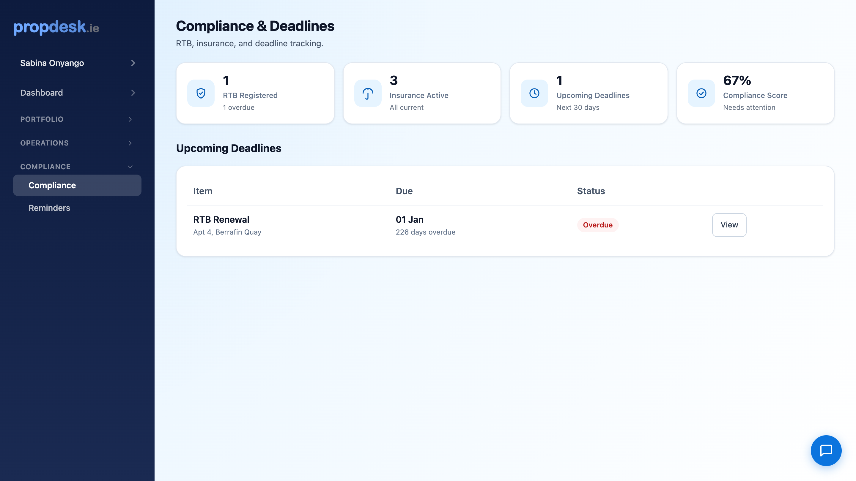 RTB, RPZ and insurance compliance tracking